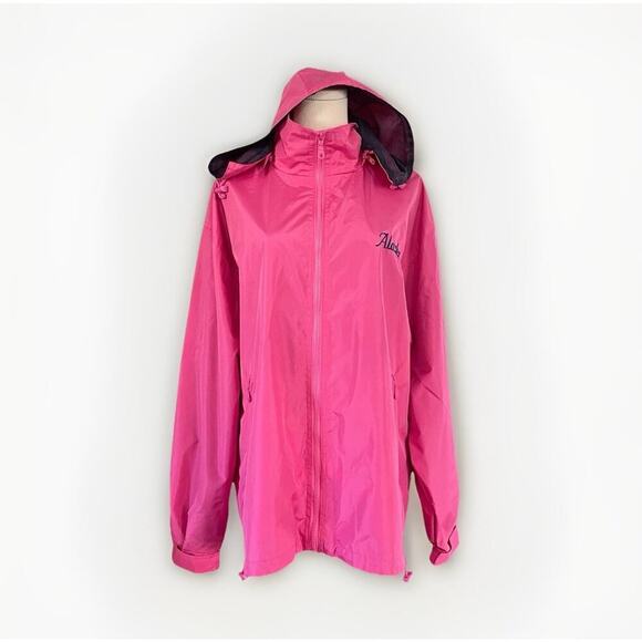 Cheneral Alaska Windbreaker Jacket Rain Coat Mens M Pink USA Mesh Lined Outdoor - Picture 1 of 14